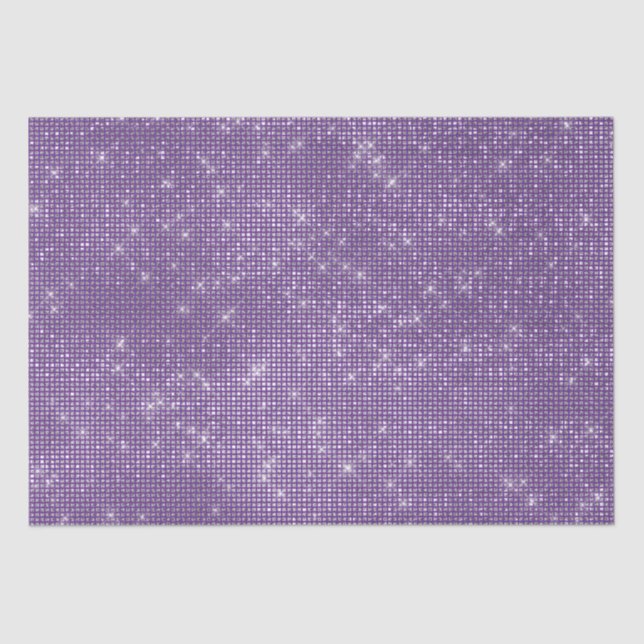 Papel De Seda Girly Purple Glitzy Sparkle (Anverso)