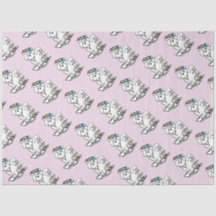 Papel De Seda Girly Tea Fiesta Bichon Frise Dog - Cute