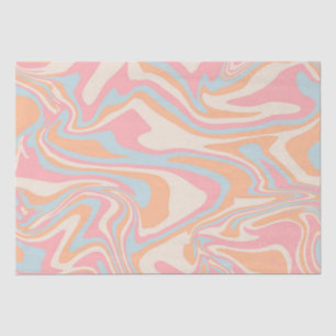 Papel De Seda Giro líquido abstracto moderno Peach Fuzz