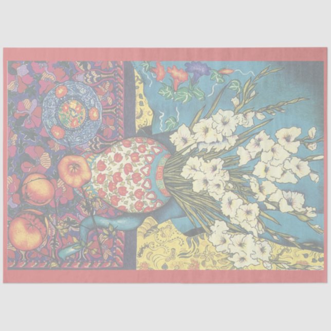 Papel De Seda Gladioli con Kimono (Anverso)