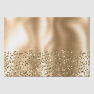 Papel De Seda Glam Animal Glitzy Leopard Gold