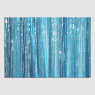 Papel De Seda Glam Aqua Sparkle Stripes