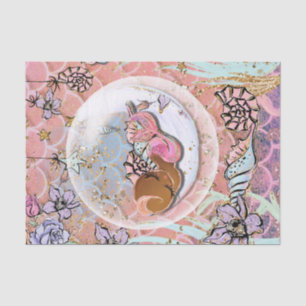 Papel De Seda Glam Dark Mermaid Chicas Baby Shower Fiesta de Cum
