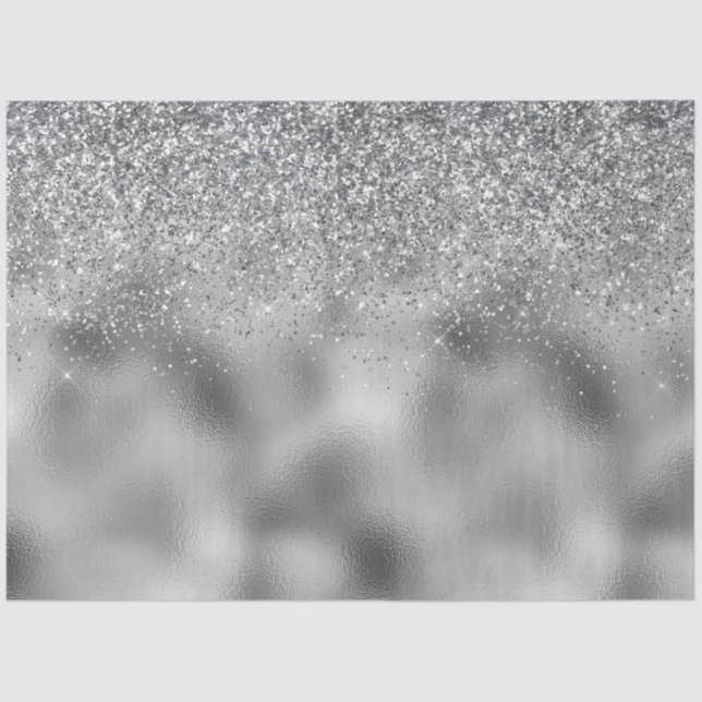 Papel De Seda Glam Esparkle Silver (Anverso)