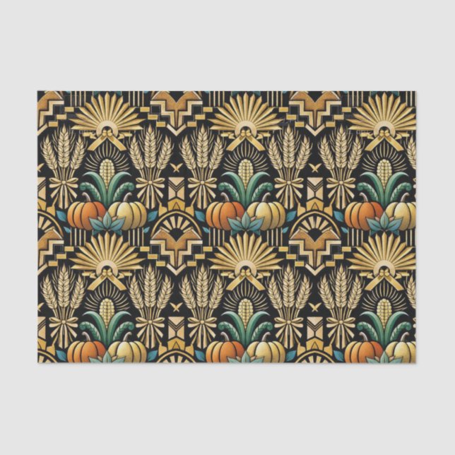 Papel De Seda Glam Gold Art Deco Harvest (Anverso)