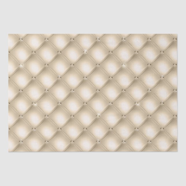Papel De Seda Glam Gold Cream Champagne Diamond Glitz Boda (Anverso)