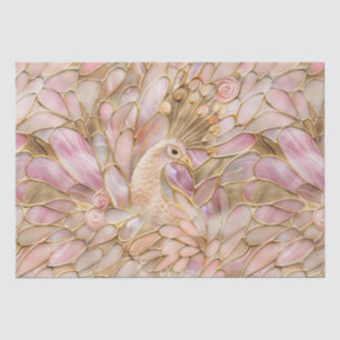 Papel De Seda Glam Gold Moda Pink Peacock