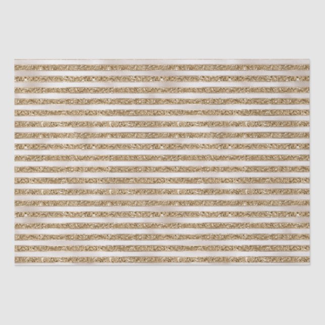Papel De Seda Glam Gold Pearl Stripes (Anverso)