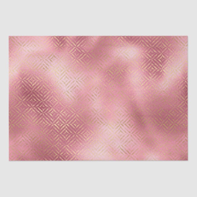 Papel De Seda Glam Gold Rosa (Anverso)