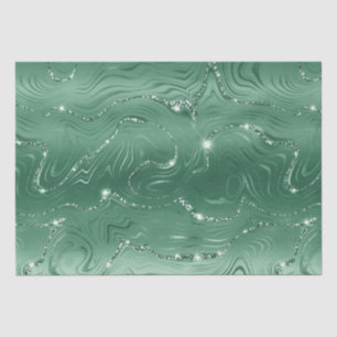 Papel De Seda Glam Green Purpurinoso Glitz