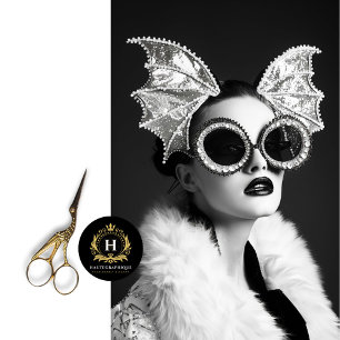 Papel De Seda Glam Rock Star Bat Wing Gafas de sol Decoución