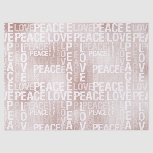 Papel De Seda Glam Rubor Pink Peace Love (Anverso)