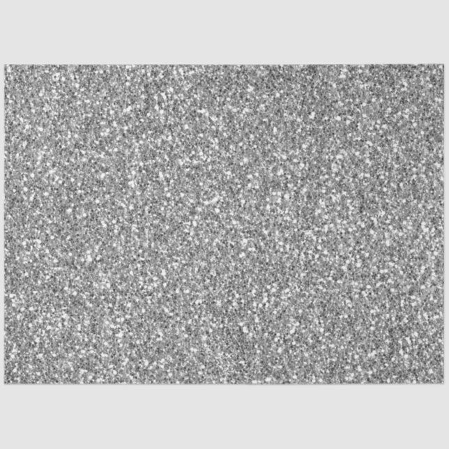 Papel De Seda Glam Silver Faux Purpurina (Anverso)