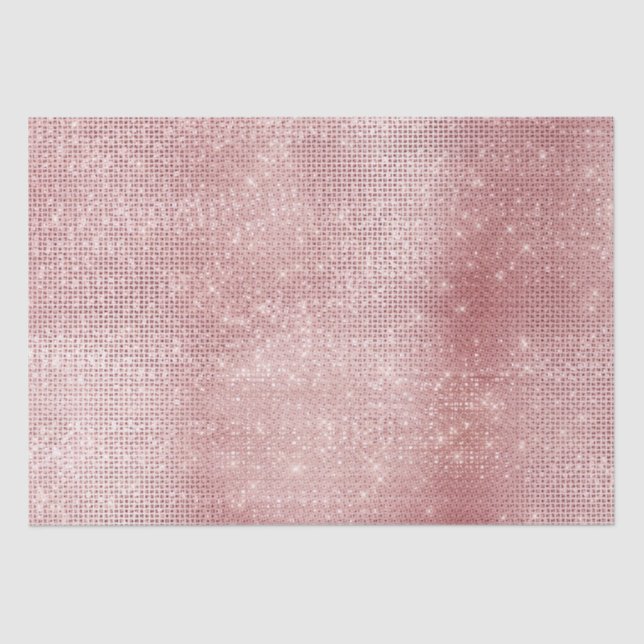 Papel De Seda Glam Sparkle, Moda glitzy rosa de Rubor (Anverso)