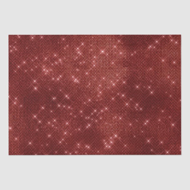 Papel De Seda Glam Sparkle, Moda roja glitzy (Anverso)