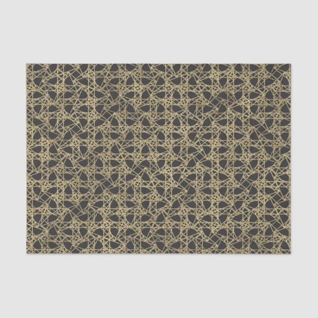 Papel De Seda Glamour dorado moderno glamour elegante Fiesta (Anverso)