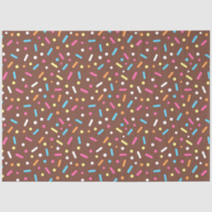 Papel De Seda Glaseado de chocolate y sprinkles para donas