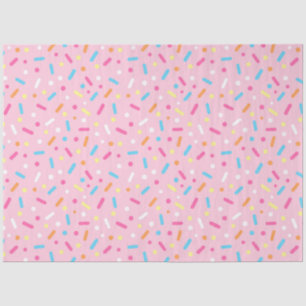 Papel De Seda Glaseado de Fresa y Purpurina para Donas