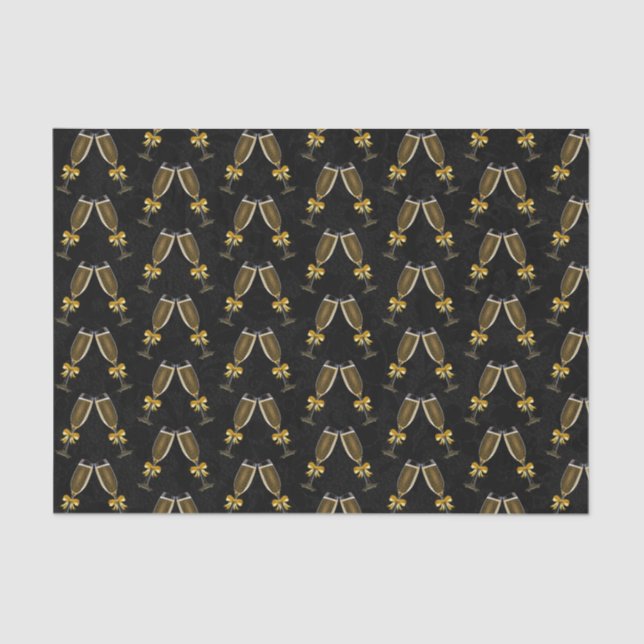 Papel De Seda Glasgos de champaña unidos (Anverso)