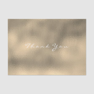 Papel De Seda Glass Sepia Gold Rubor Metallic Gracias Nombre