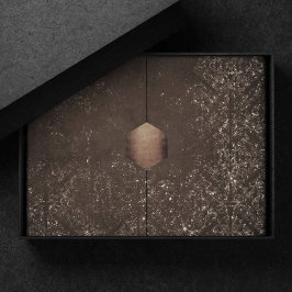 Papel De Seda Glimmery Bronze Grunge | Rich Brown Glam Damask