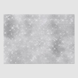 Papel De Seda Glitzy Glam Silver Sparkle