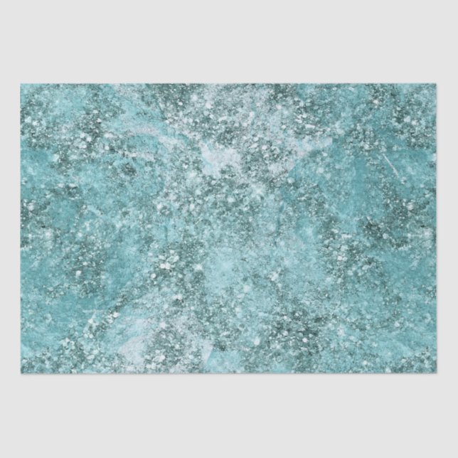 Papel De Seda Glitzy Turquoise (Anverso)