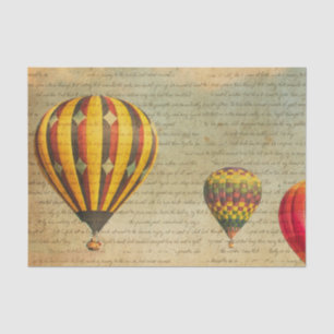 Papel De Seda Globo aerostático antiguo