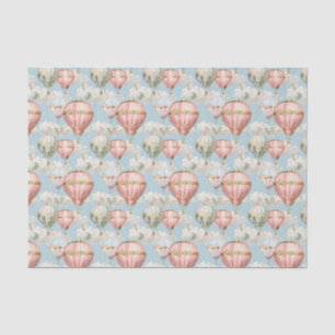 Papel De Seda Globo Aerostático Patrón Romántico Decoupage