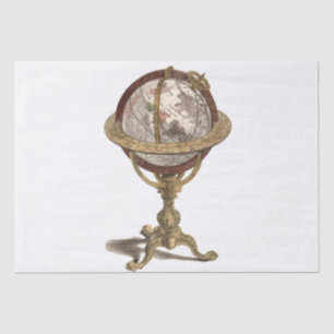 Papel De Seda Globo Antiguo, Fondo Blanco