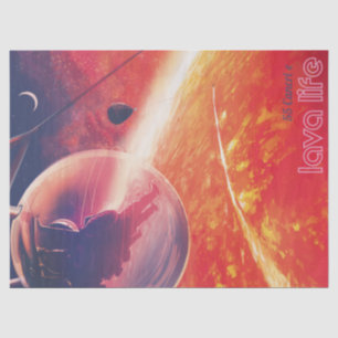 Papel De Seda Globo de aire caliente extremo sobre el paisaje vo