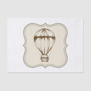 Papel De Seda Globo del aire caliente del vintage de Steampunk