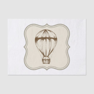 Papel De Seda Globo del aire caliente del vintage de Steampunk