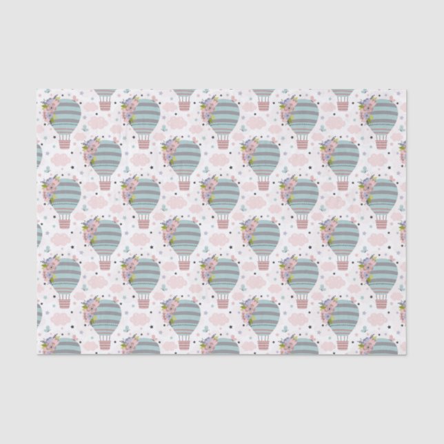 Papel De Seda Globos Aerostáticos Niña Bebé (Anverso)