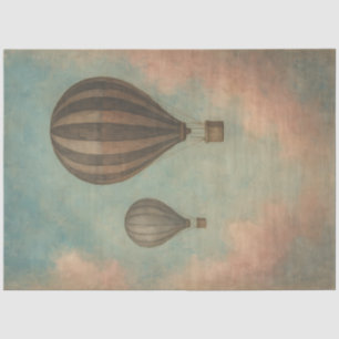 Papel De Seda Globos aerostáticos vintage de aire caliente – Dec