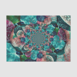 Papel De Seda Globos Antigua Turquesa Verde azulada Retro Azul