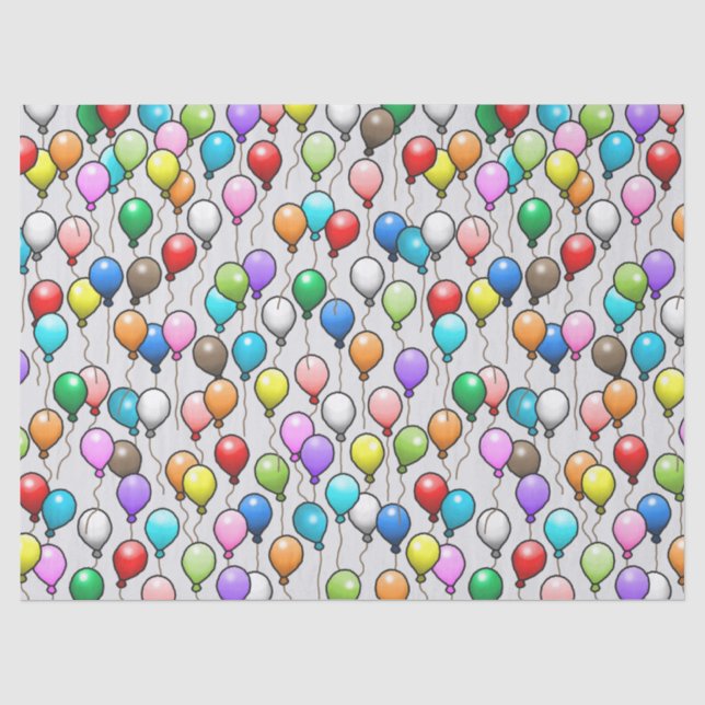 Papel De Seda Globos Coloridos (Anverso)