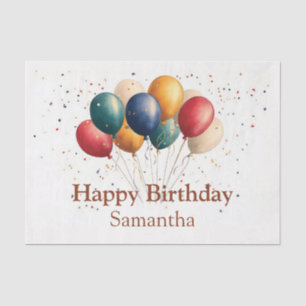 Papel De Seda Globos de celebración coloridos con Confetti
