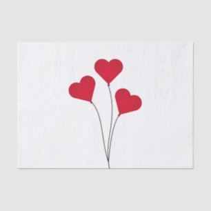 Papel De Seda Globos de Corazón Cuto