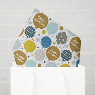 Papel De Seda Globos de Cumpleaños Feliz 