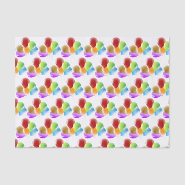 Papel De Seda Globos Tejido de regalo de cumpleaños personalizad (Anverso)
