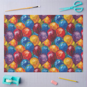 Papel De Seda Globos Vibrantes 