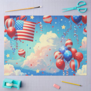 Papel De Seda Globos y Estrellas