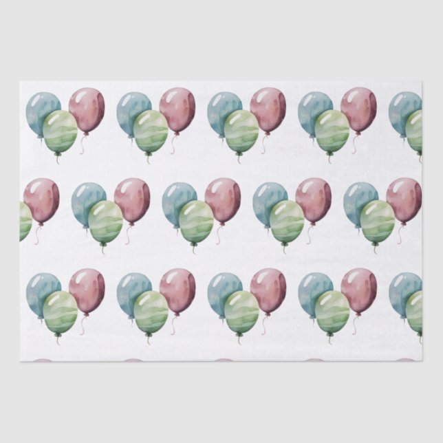 Papel De Seda Globos y estrellas (Anverso)