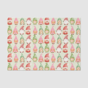 Papel De Seda Gnome de Navidades de acuarela