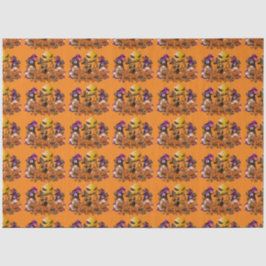 Papel De Seda Gnome Naranja de Trendy Happy Halloween