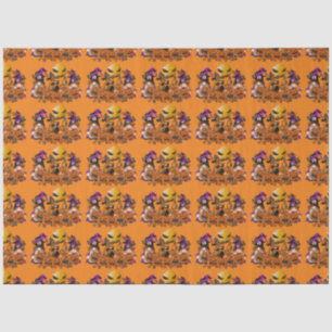 Papel De Seda Gnome Naranja de Trendy Happy Halloween