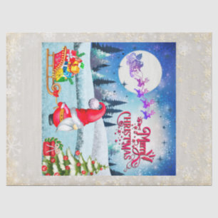 Papel De Seda Gnome Navidades Snowy Regalos de Santa