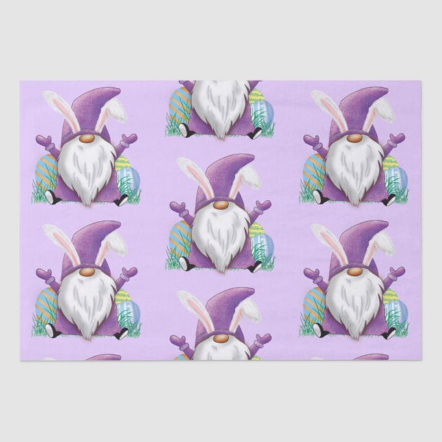 Papel De Seda Gnome púrpura de Pascua (Anverso)