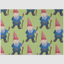 Papel De Seda Gnome rojo verde y azul para el invierno festivo